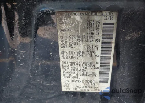 2019 Nissan Frontier Sv из США, поврежденный, VIN 1N6AD0EVXKN730014